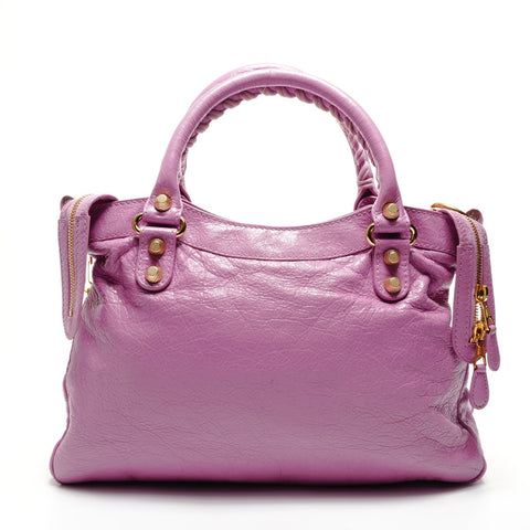 BALENCIAGA The Town 2WAY Metal Gold Handbag pink WS27783