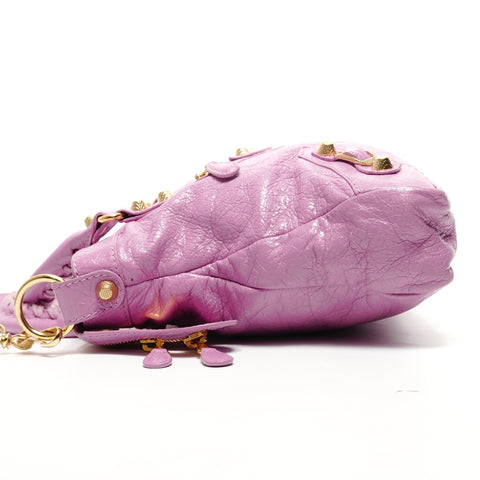 BALENCIAGA The Town 2WAY Metal Gold Handbag pink WS27783