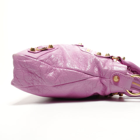 BALENCIAGA The Town 2WAY Metal Gold Handbag pink WS27783