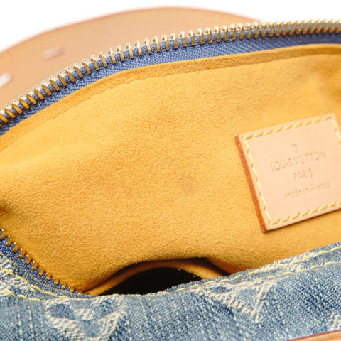 LOUIS VUITTON 2006 Baggy PM Monogram Denim Shoulder Bag blue WS27785