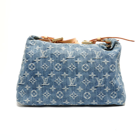 LOUIS VUITTON 2006 Baggy PM Monogram Denim Shoulder Bag blue WS27785