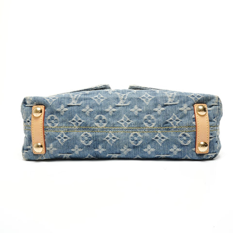 LOUIS VUITTON 2006 Baggy PM Monogram Denim Shoulder Bag blue WS27785