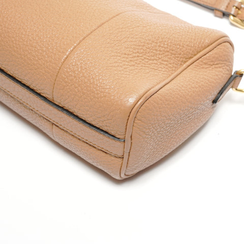 PRADA Mini Pochette Vitello in Leather Shoulder Bag beige WS27786