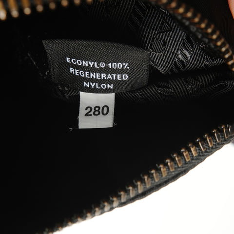 PRADA triangle logo nylon Shoulder Bag black WS27787