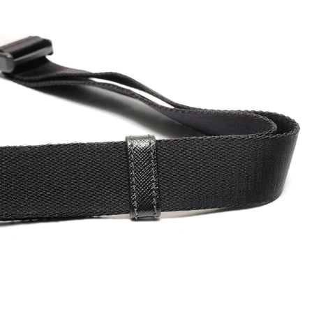 PRADA triangle logo nylon Shoulder Bag black WS27787