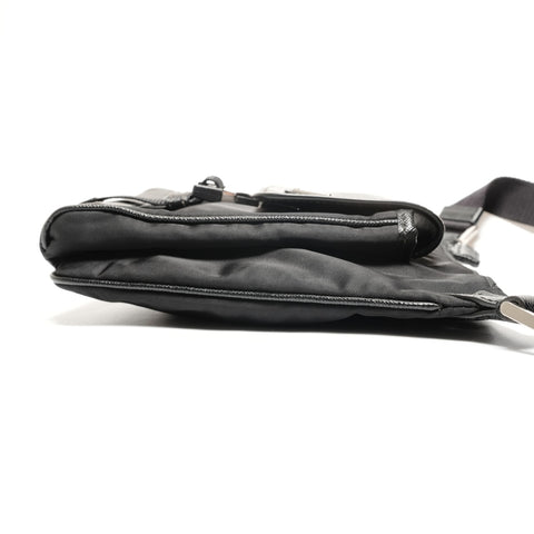 PRADA triangle logo nylon Shoulder Bag black WS27787