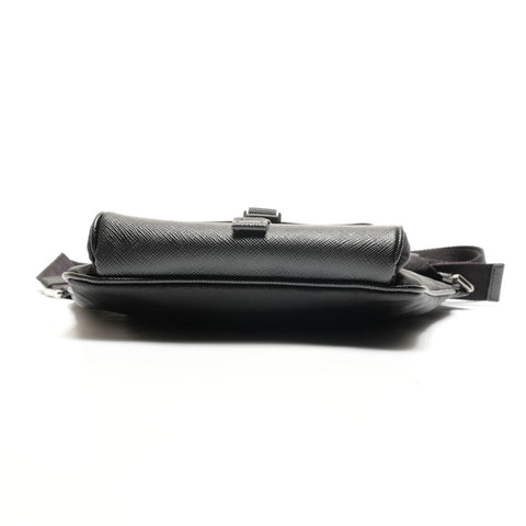 PRADA triangle logo nylon Shoulder Bag black WS27787