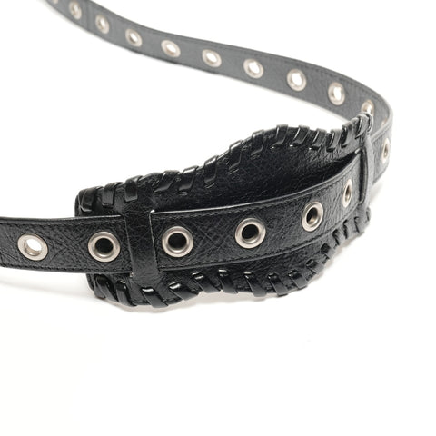 BALENCIAGA Leather Le Cagoule crossbody bag Shoulder Bag black WS27788