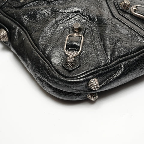 BALENCIAGA Leather Le Cagoule crossbody bag Shoulder Bag black WS27788