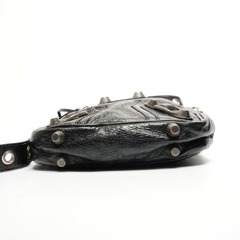 BALENCIAGA Leather Le Cagoule crossbody bag Shoulder Bag black WS27788