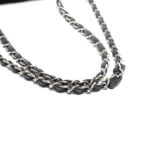 CHANEL Matelass Canvas COCO Mark Flap Chain Serial Number 12 Series 2008-2009 Shoulder Bag black WS27791