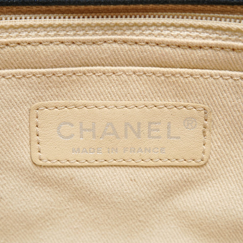 CHANEL Matelass Canvas COCO Mark Flap Chain Serial Number 12 Series 2008-2009 Shoulder Bag black WS27791