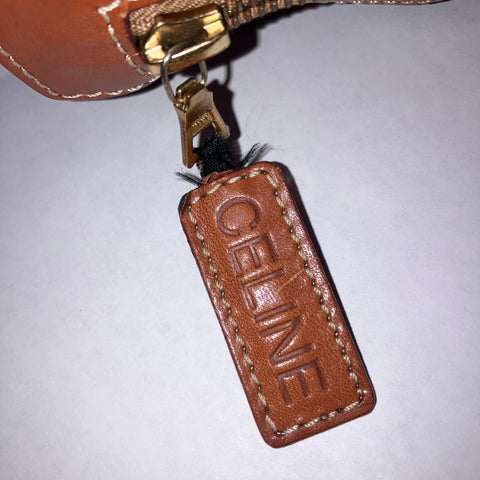 CELINE Macadam PVC 2WAY Shoulder Bag Brown WS27792