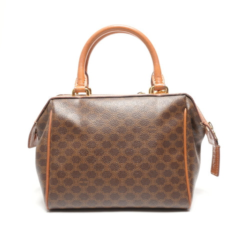 CELINE Macadam PVC 2WAY Shoulder Bag Brown WS27792