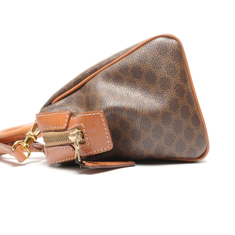 CELINE Macadam PVC 2WAY Shoulder Bag Brown WS27792