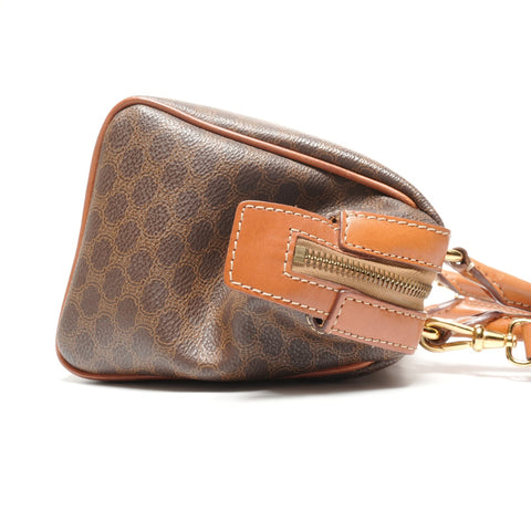 CELINE Macadam PVC 2WAY Shoulder Bag Brown WS27792