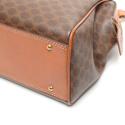 CELINE Macadam PVC 2WAY Shoulder Bag Brown WS27792