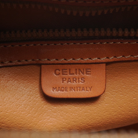 CELINE Macadam PVC 2WAY Shoulder Bag Brown WS27792