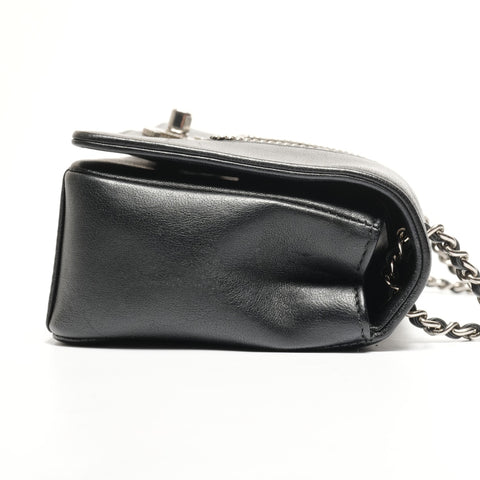 CHANEL Item No. 24, 2016-2017, Lambskin Double Flap Check Shoulder Bag black WS27793