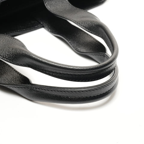 CHANEL Perforated large COCO Mark leather, serial number 11, 2007-2008 Tote Bag black WS27794