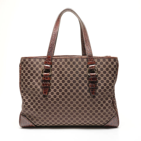 CELINE macadam canvas Tote Bag Brown WS27795