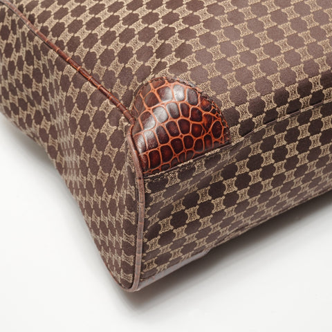 CELINE macadam canvas Tote Bag Brown WS27795