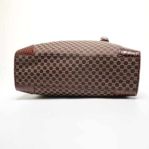 CELINE macadam canvas Tote Bag Brown WS27795