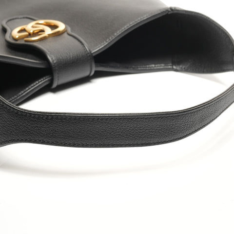 GUCCI 726274 Double G One Belt Aphrodite Medium Shoulder Bag black WS27796