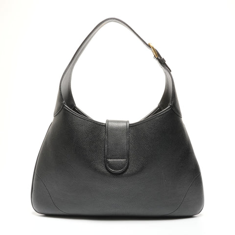 GUCCI 726274 Double G One Belt Aphrodite Medium Shoulder Bag black WS27796