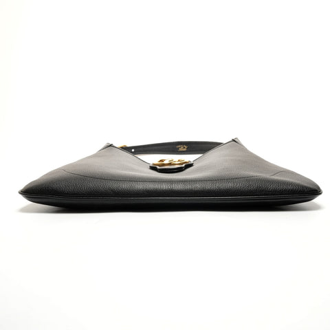 GUCCI 726274 Double G One Belt Aphrodite Medium Shoulder Bag black WS27796