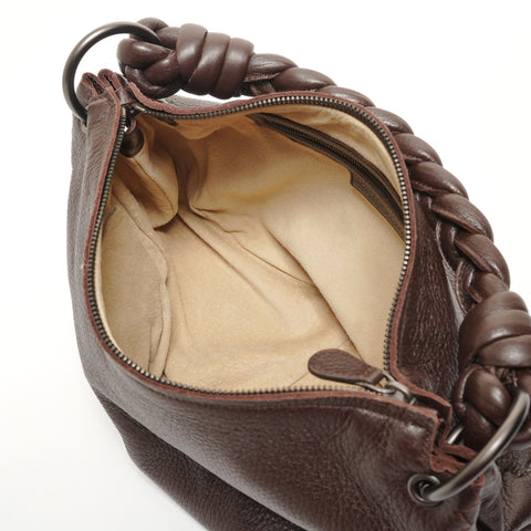 BOTTEGAVENETA Hobo Leather Shoulder Bag Brown WS27797