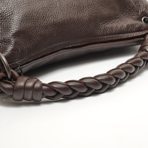 BOTTEGAVENETA Hobo Leather Shoulder Bag Brown WS27797