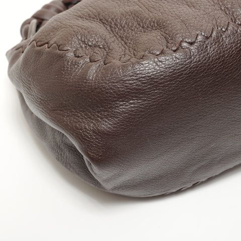 BOTTEGAVENETA Hobo Leather Shoulder Bag Brown WS27797