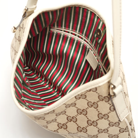 GUCCI GG Canvas Hobo One Belt Shoulder Bag beige WS27798