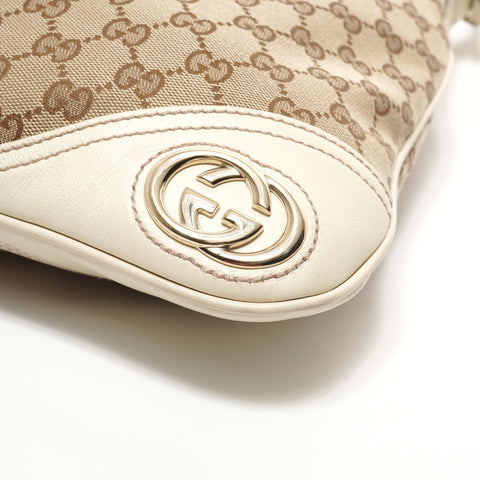 GUCCI GG Canvas Hobo One Belt Shoulder Bag beige WS27798