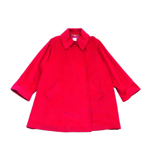 CELINE Wool Vintage Coat Purple WS2779