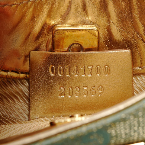 GUCCI GG Canvas Glitter Shoulder Bag blue WS27801