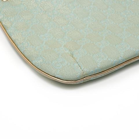 GUCCI GG Canvas Glitter Shoulder Bag blue WS27801