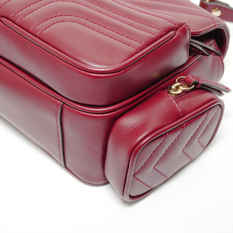 GUCCI GG Marmont Multi-Pocket Chain Shoulder Bag Red WS27803
