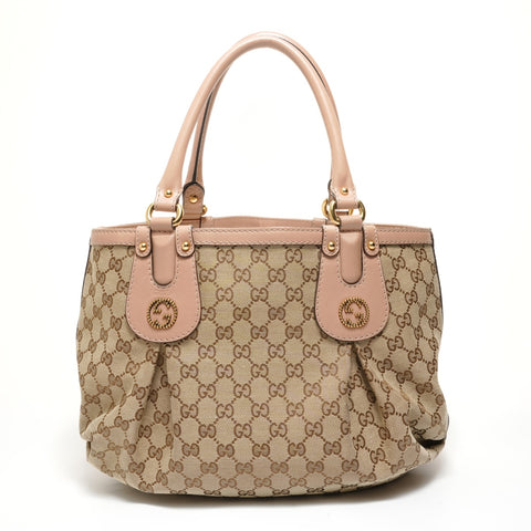 GUCCI GG canvas Handbag beige WS27804
