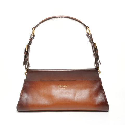 PRADA Enchan Medium Shoulder Bag Brown WS27805
