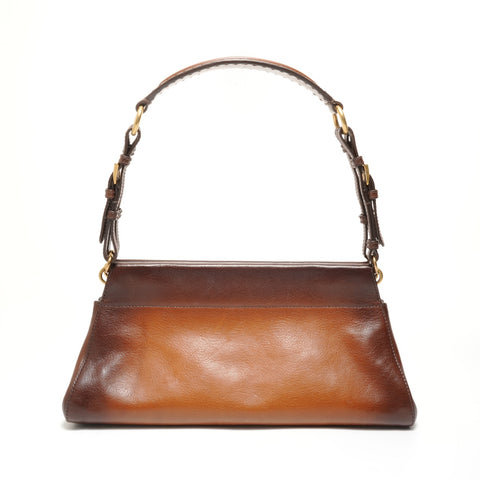 PRADA Enchan Medium Shoulder Bag Brown WS27805