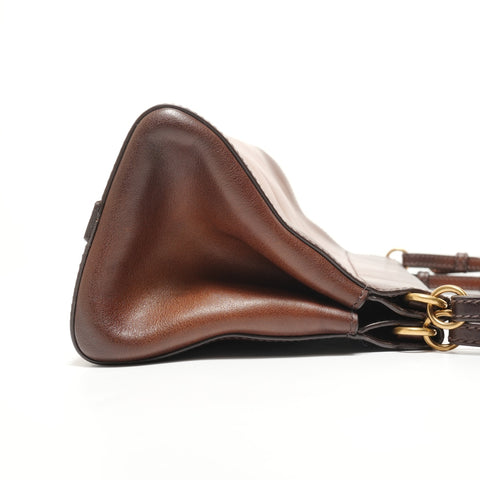 PRADA Enchan Medium Shoulder Bag Brown WS27805