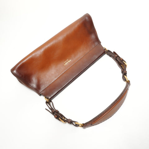 PRADA Enchan Medium Shoulder Bag Brown WS27805