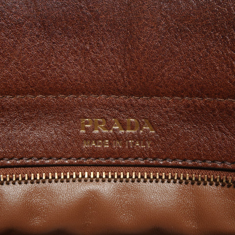 PRADA Enchan Medium Shoulder Bag Brown WS27805