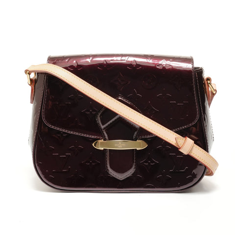 LOUIS VUITTON 2012 Vernis Bellflower PM Monogram Shoulder Bag Red WS27806