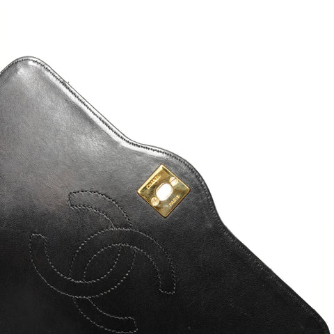 CHANEL Series 0 Matelassé Shoulder Bag black WS27807