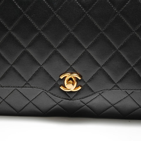 CHANEL Series 0 Matelassé Shoulder Bag black WS27807