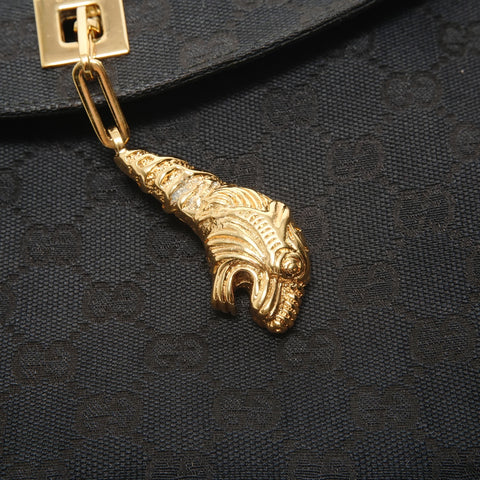 GUCCI GG Canvas Tiger One Belt Shoulder Bag black WS27811