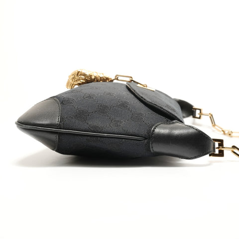 GUCCI GG Canvas Tiger One Belt Shoulder Bag black WS27811